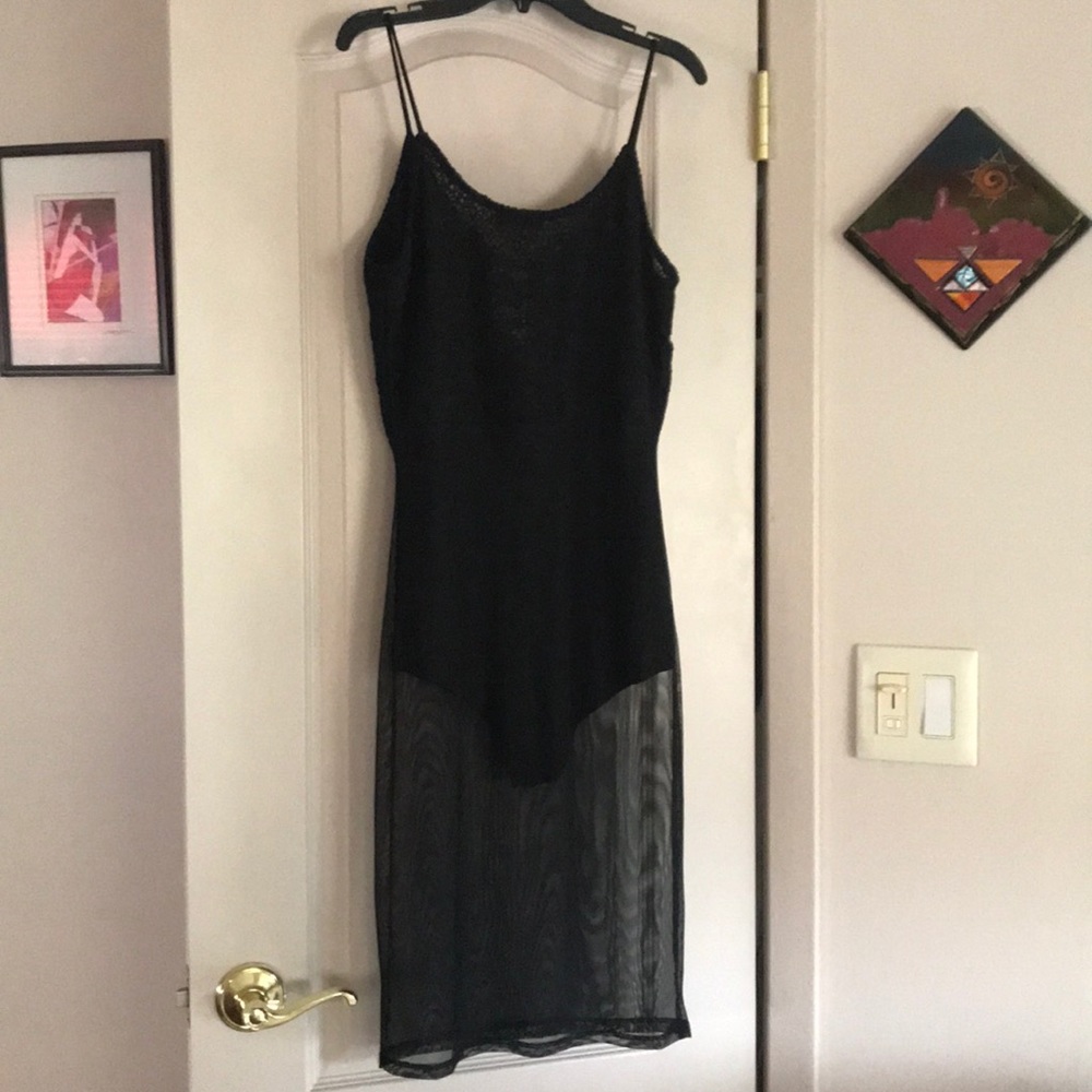 Little Black Dress. Zipper w sheer bottom